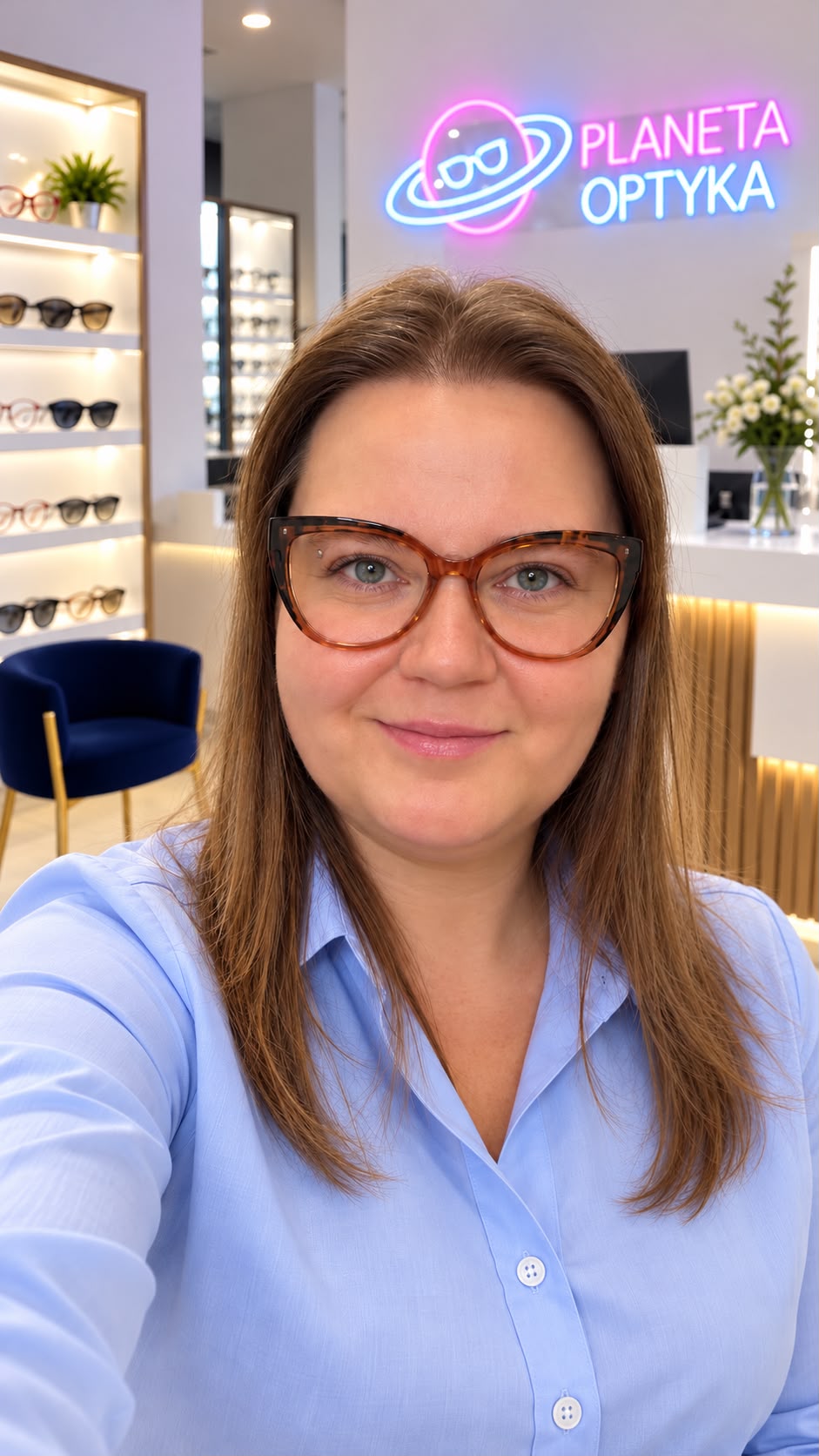 mgr Katarzyna Kubalewska, doradca klienta premium i stylistka okularowa Planeta Optyka