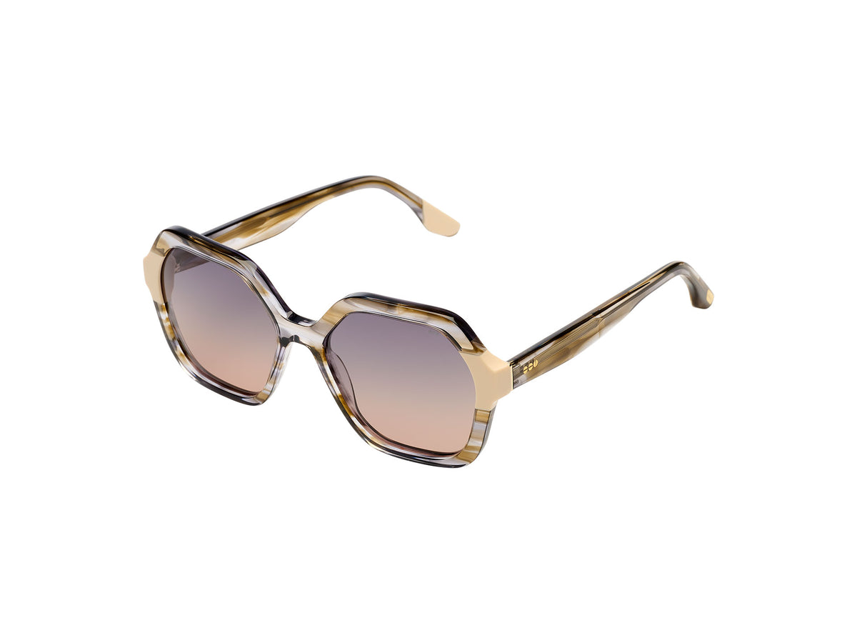 Okulary przeciwsloneczne Komono KOM-S10355-White Creme Smoked